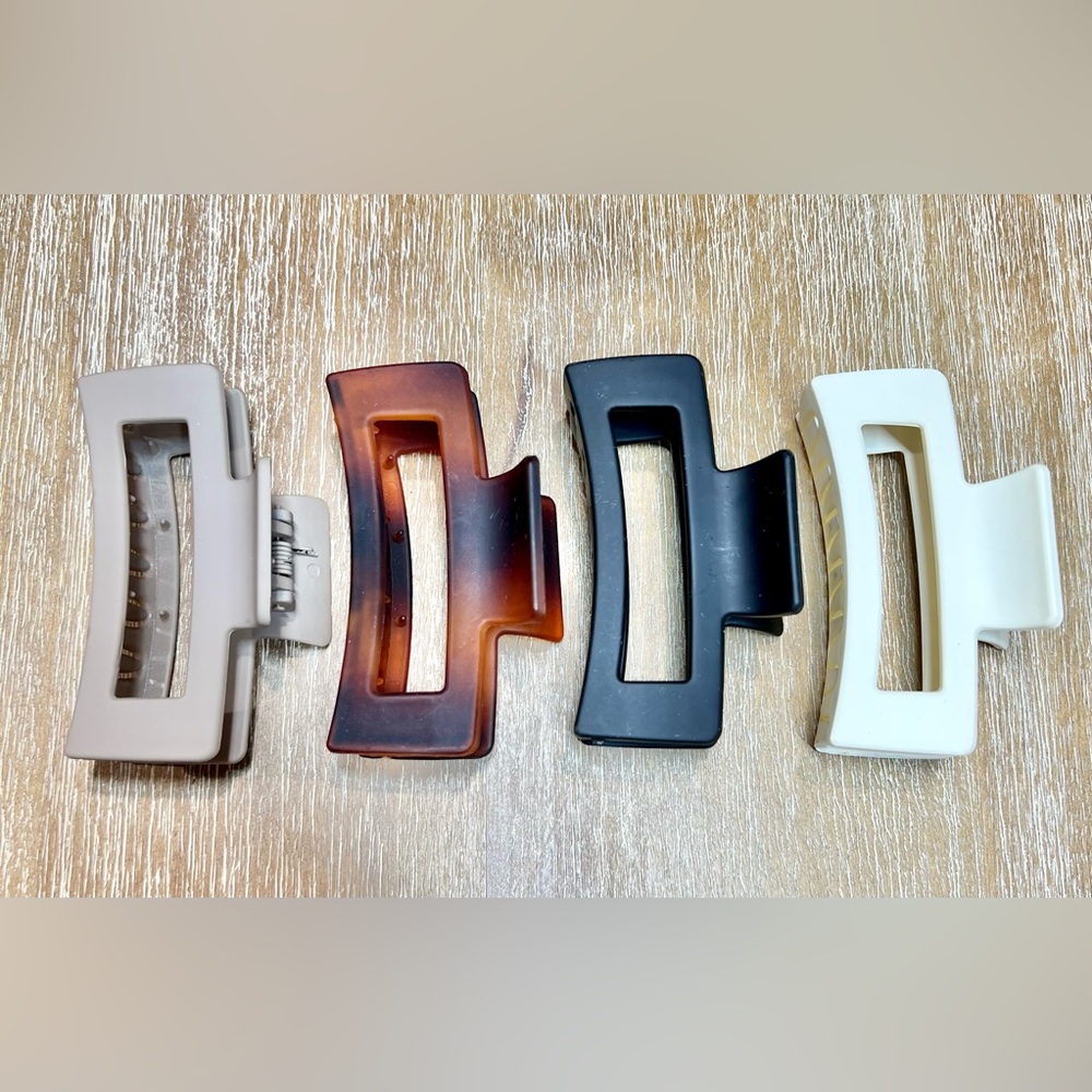 MAORULU 4pcs 3.5" Rectangle Hair Clips